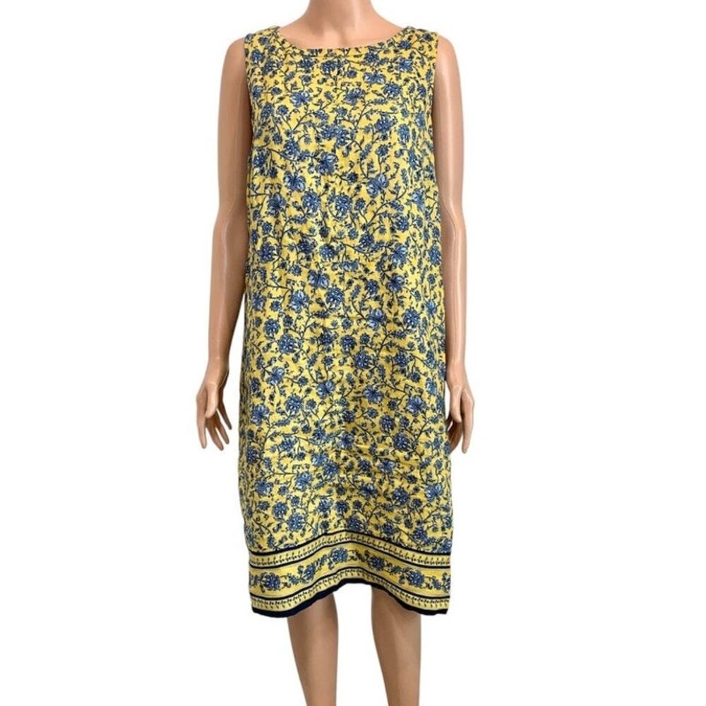 J.Jill Love Linen medium tall sleeveless shift dress D1 3382